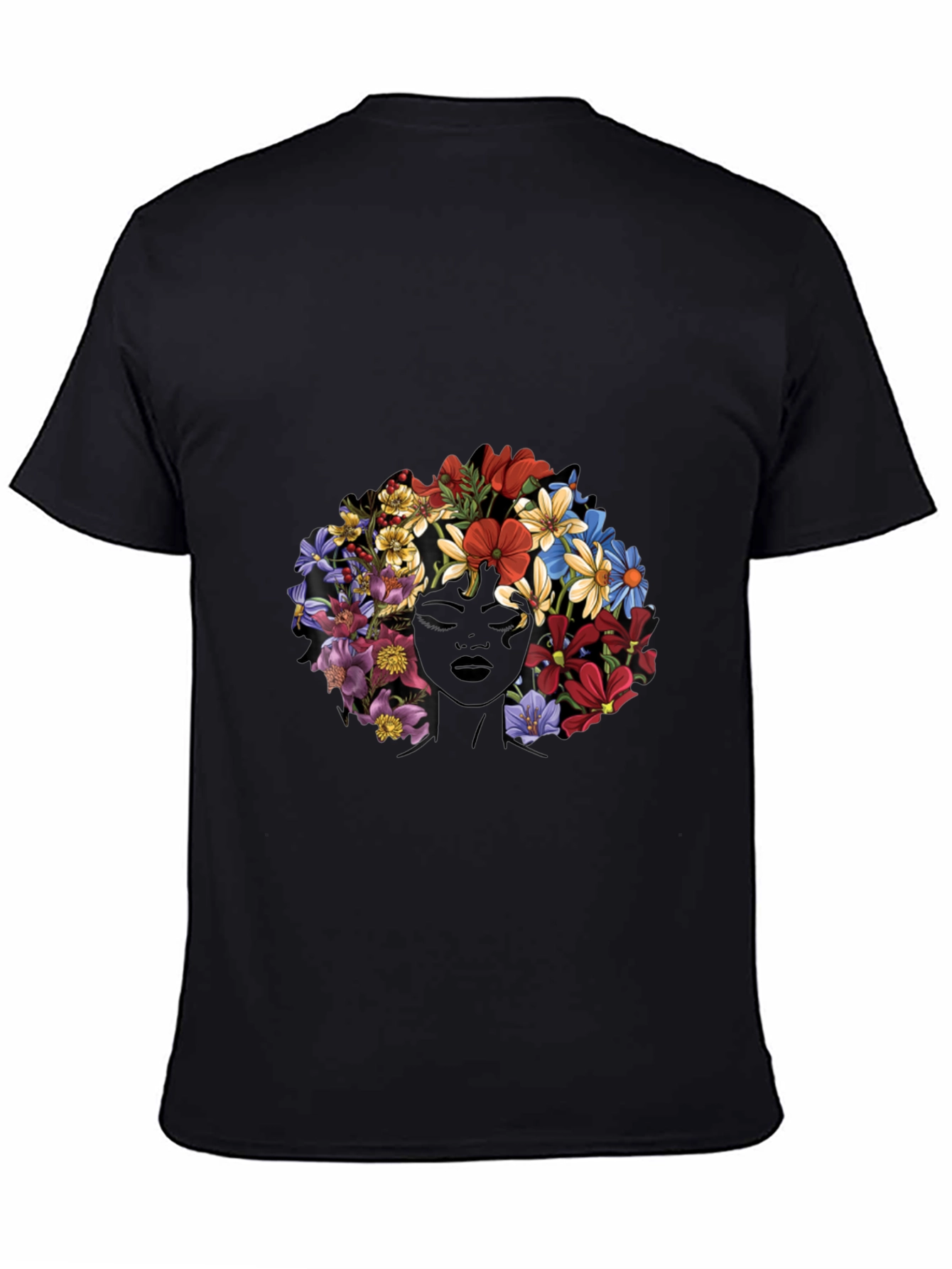 Floral Afro Graphic T-Shirt - Unique Design