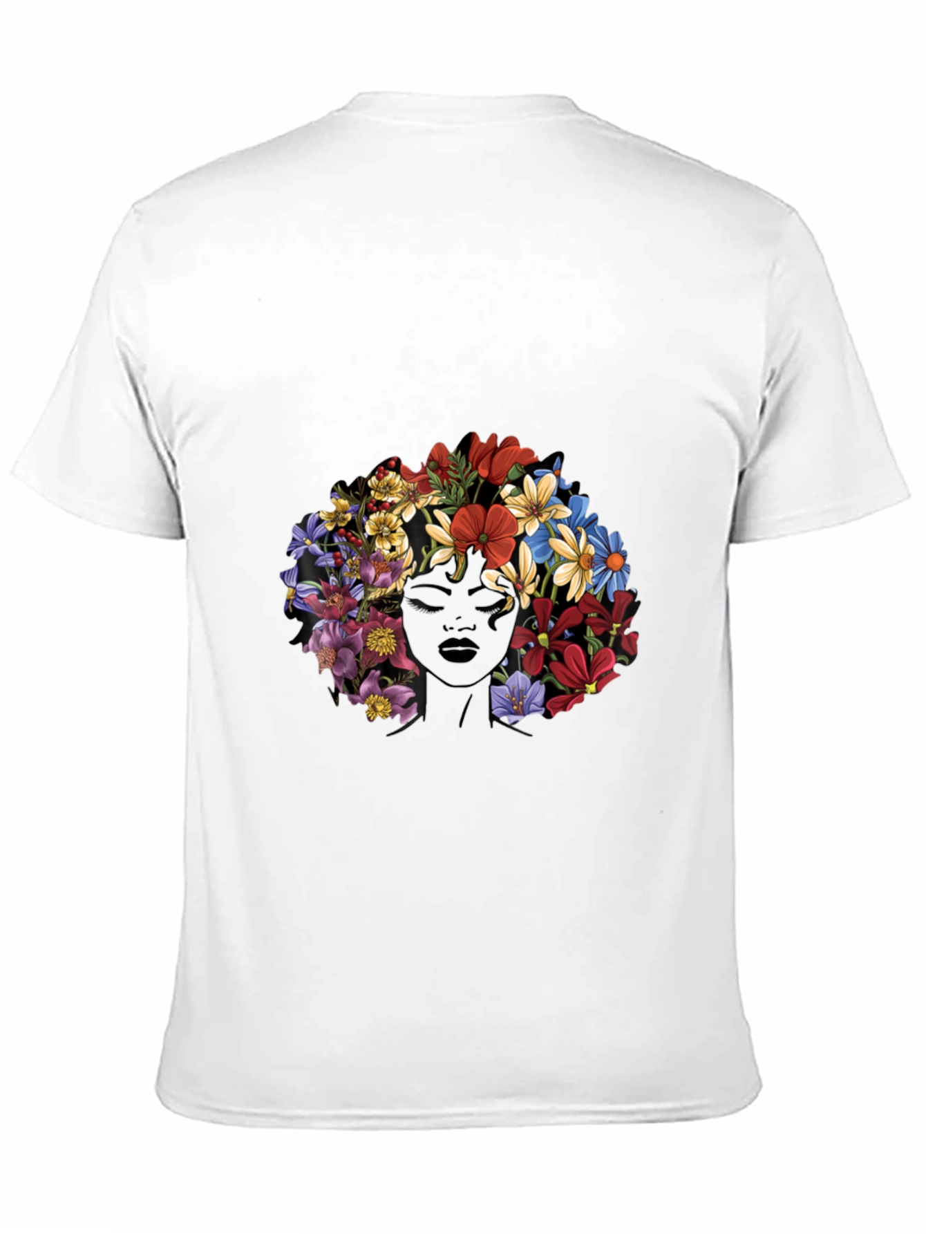 Floral Afro Graphic T-Shirt - Unique Design
