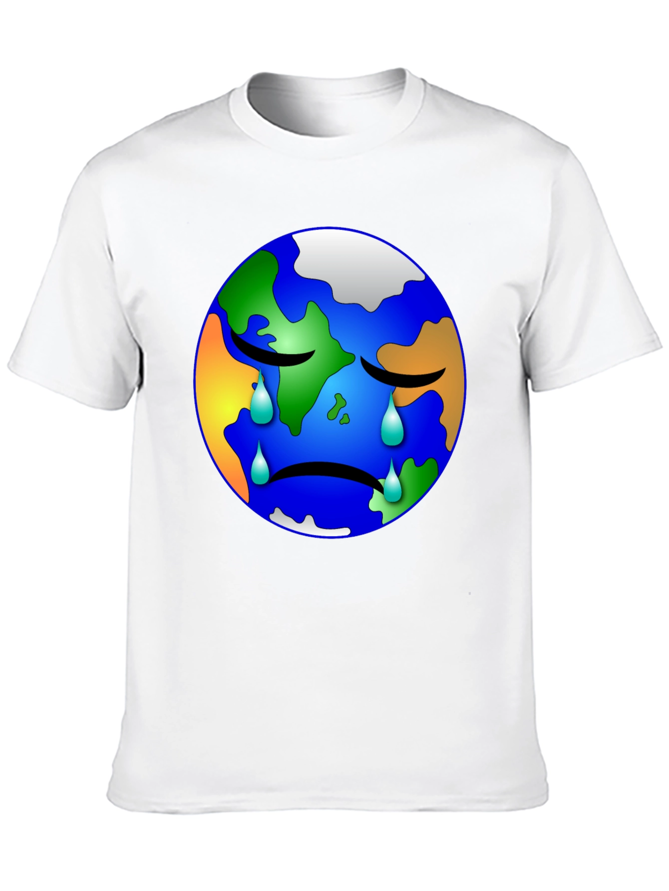 Sad Earth Graphic T-Shirt - Save the Planet Tee