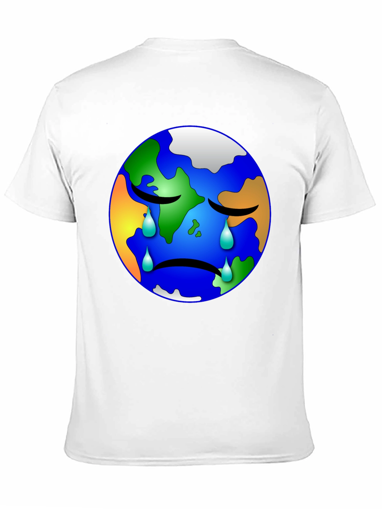 Sad Earth Graphic T-Shirt - Save the Planet Tee