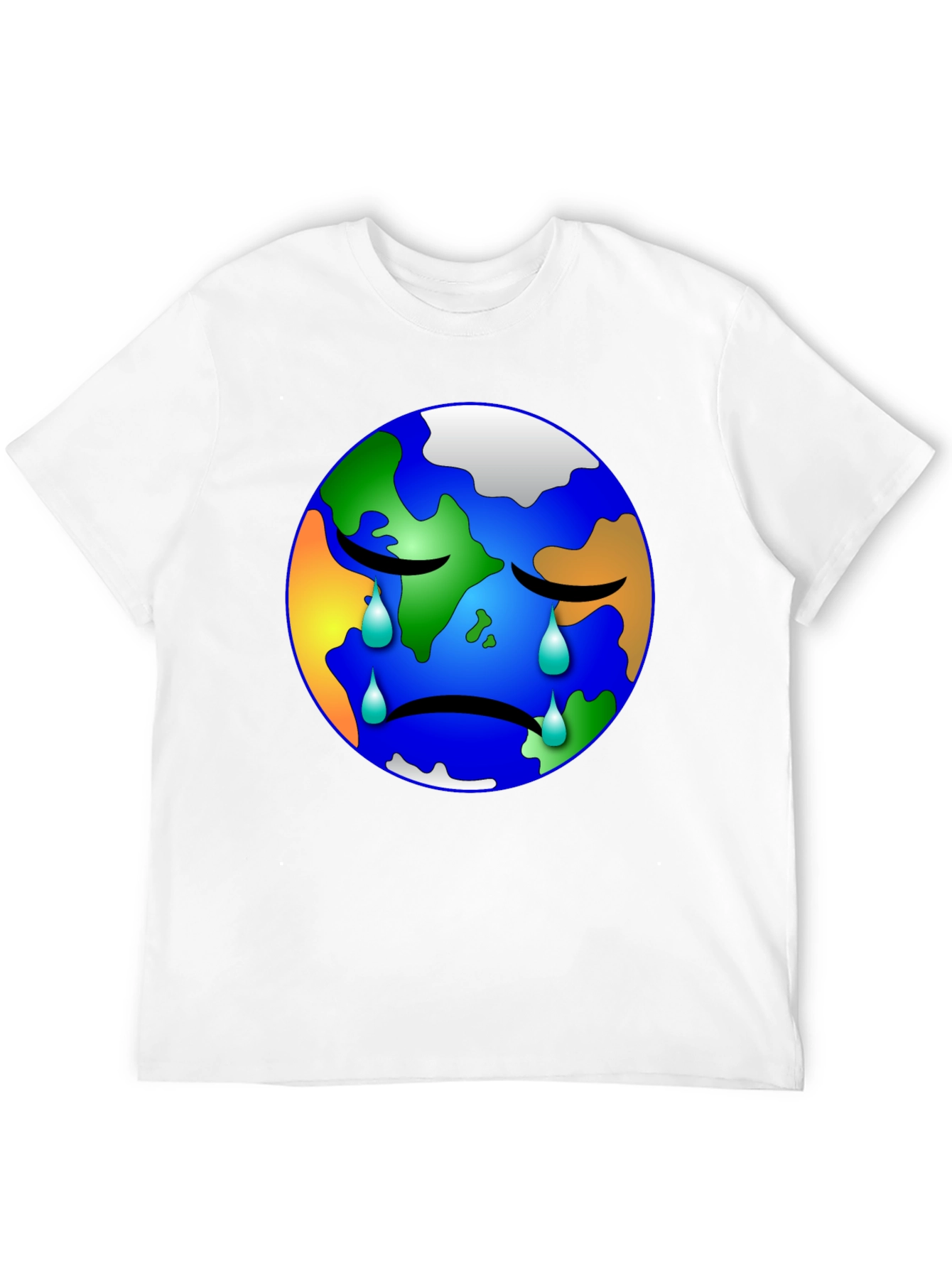Sad Earth Graphic T-Shirt - Save the Planet Tee