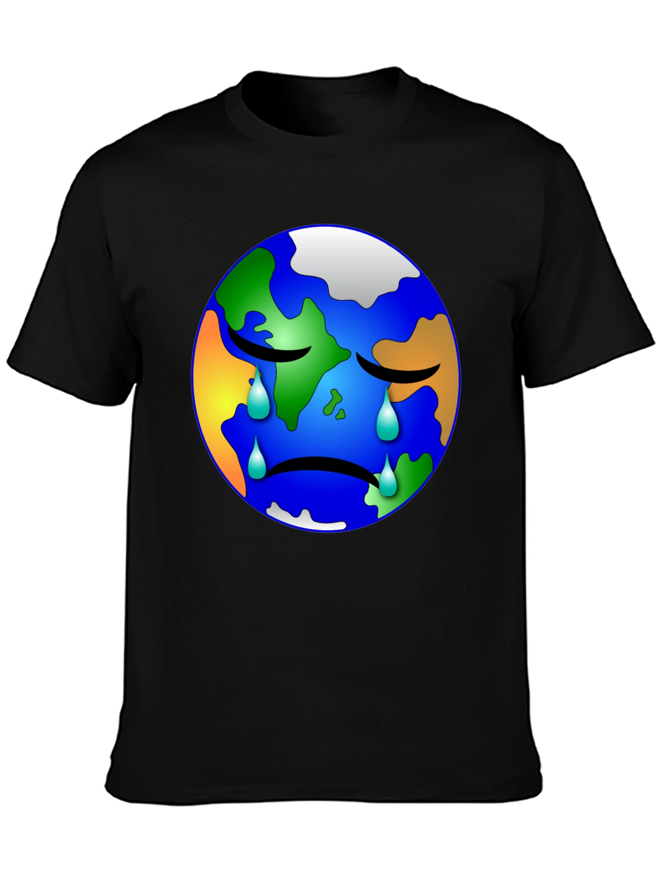 Sad Earth Graphic T-Shirt - Save the Planet Tee