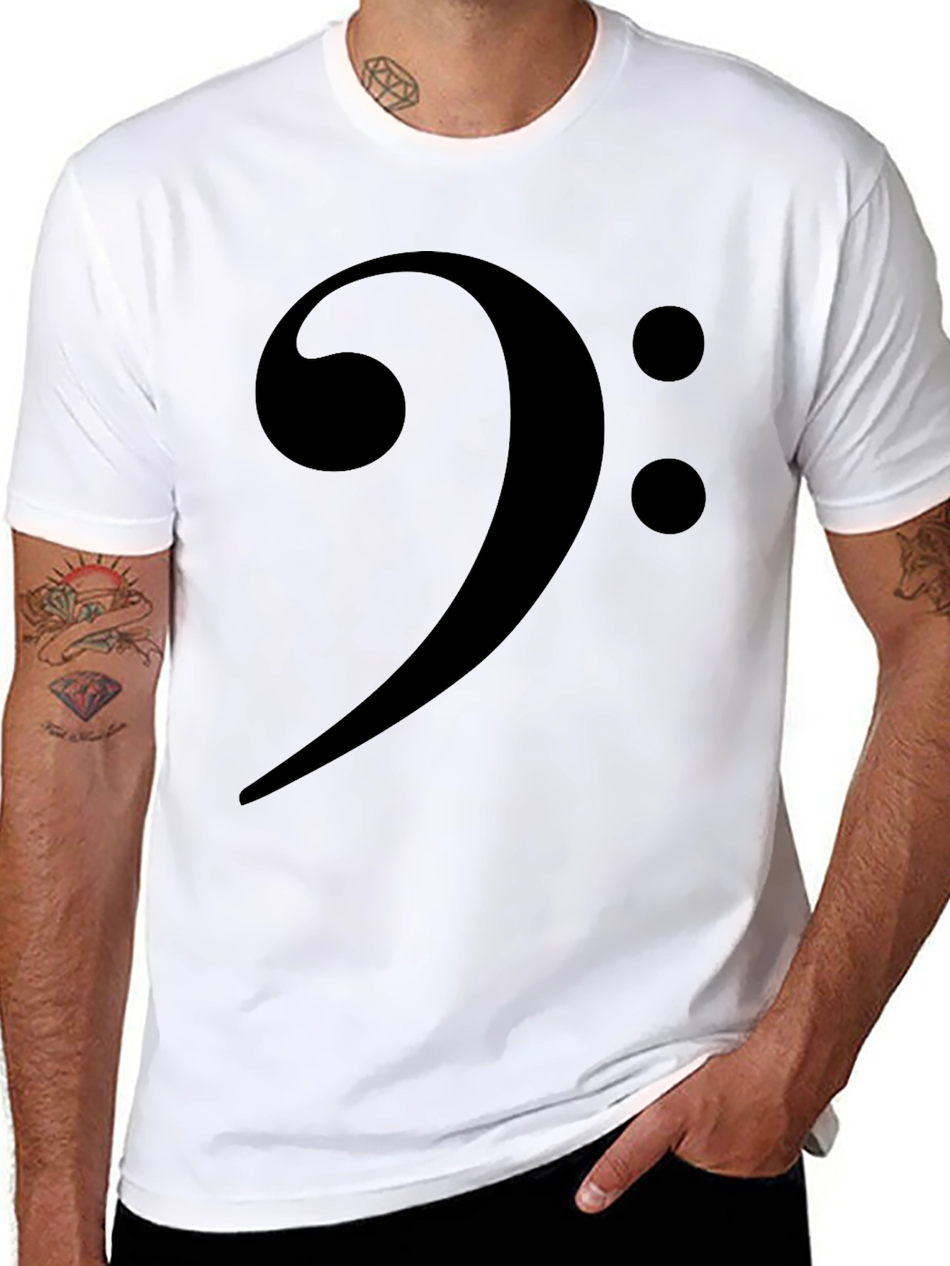 Bass Clef Graphic T-Shirt - Music Lover Tee