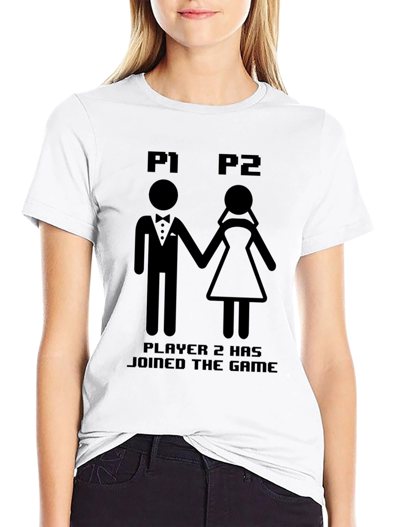 Player 1 & 2 Gamer Wedding T-Shirt
