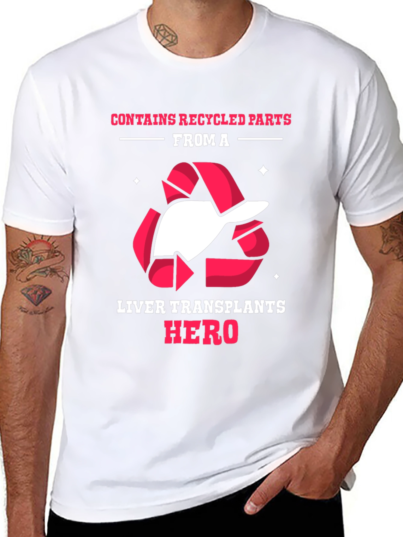 Liver Transplant Hero Recycled Parts T-Shirt