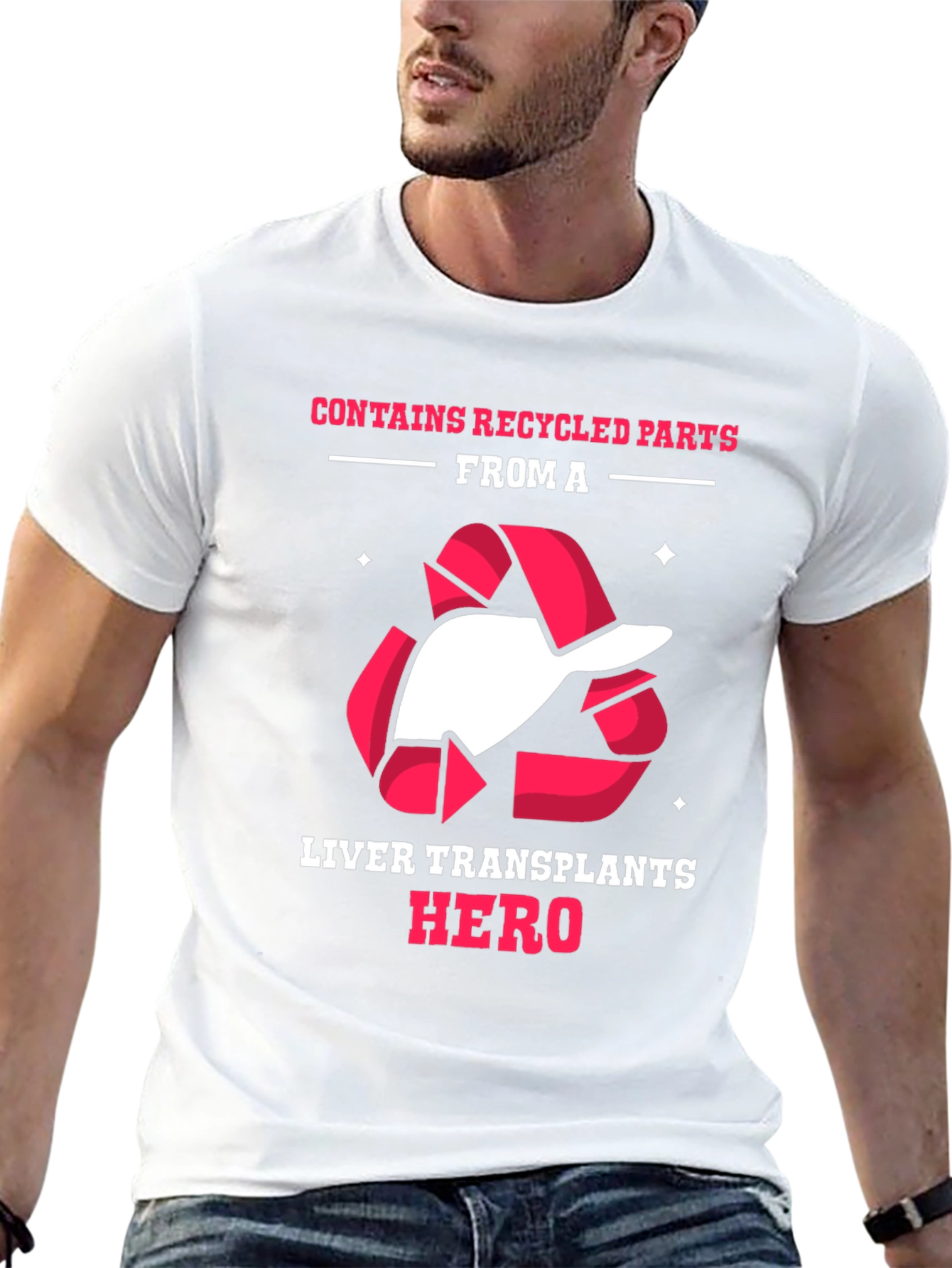 Liver Transplant Hero Recycled Parts T-Shirt