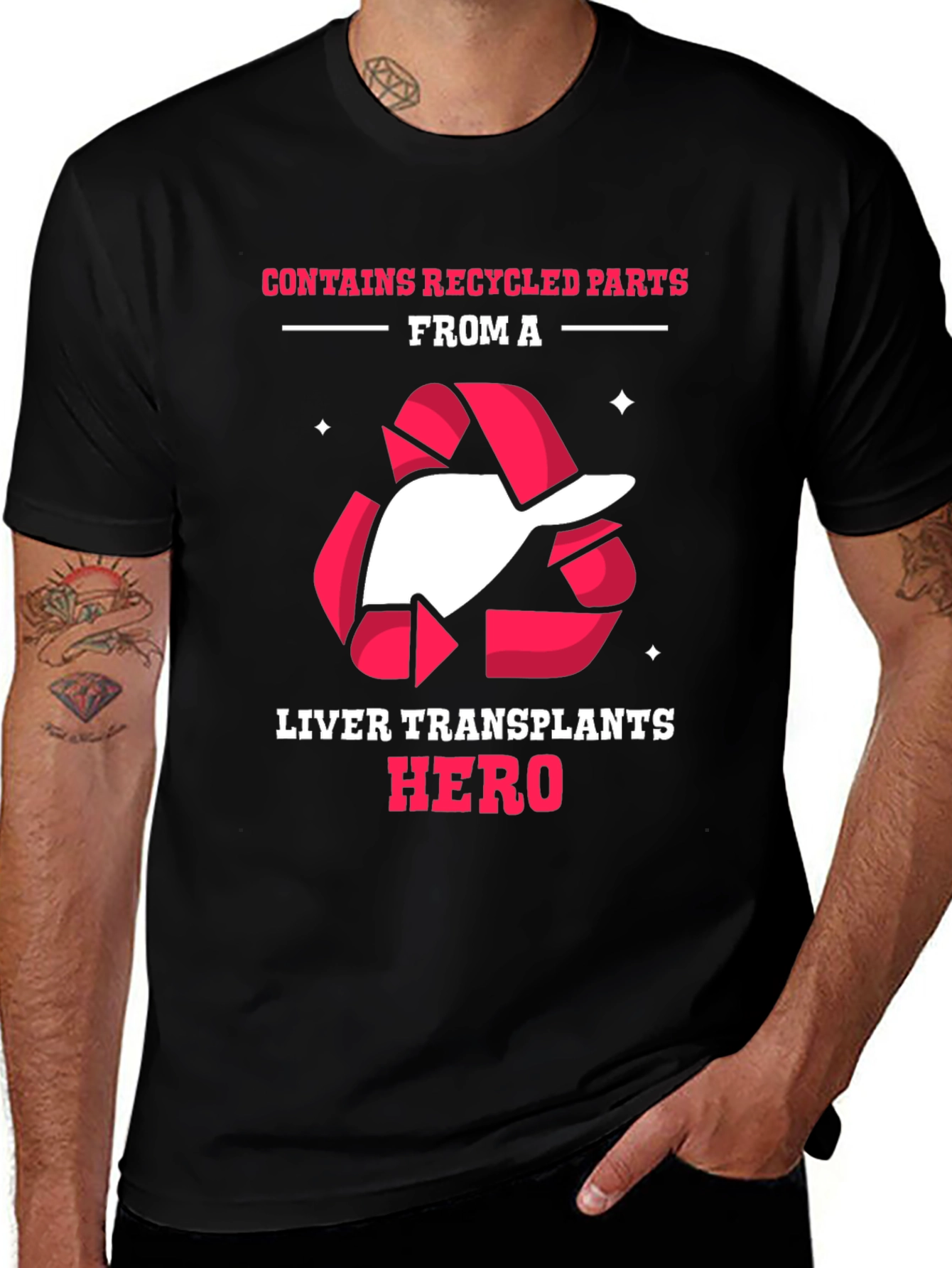 Liver Transplant Hero Recycled Parts T-Shirt