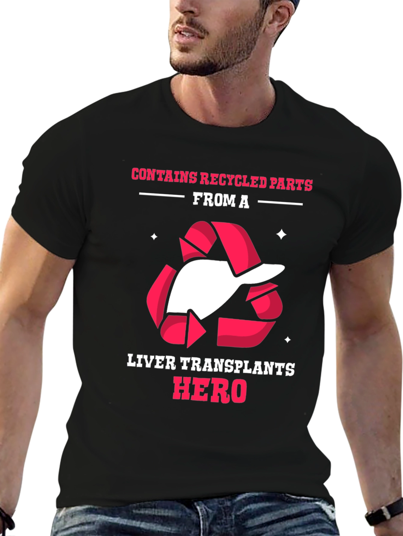 Liver Transplant Hero Recycled Parts T-Shirt