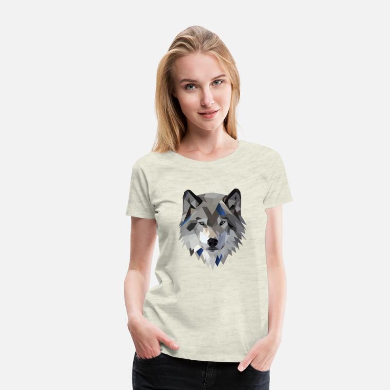 Wolf T Shirt Geometric Low Poly