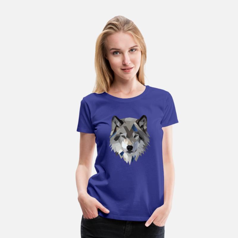 Wolf T Shirt Geometric Low Poly