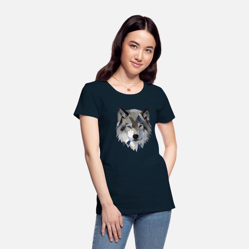 Wolf T Shirt Geometric Low Poly