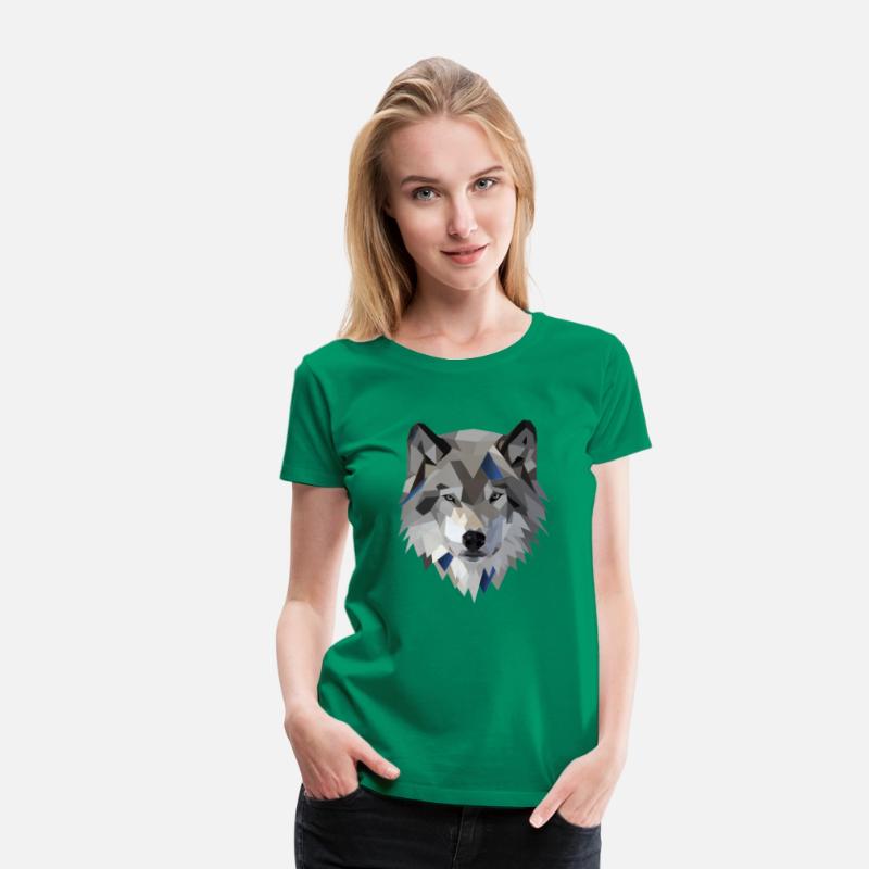 Wolf T Shirt Geometric Low Poly
