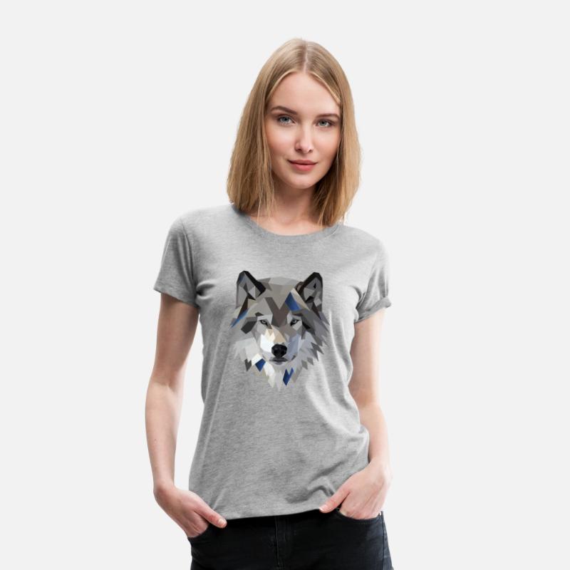 Wolf T Shirt Geometric Low Poly