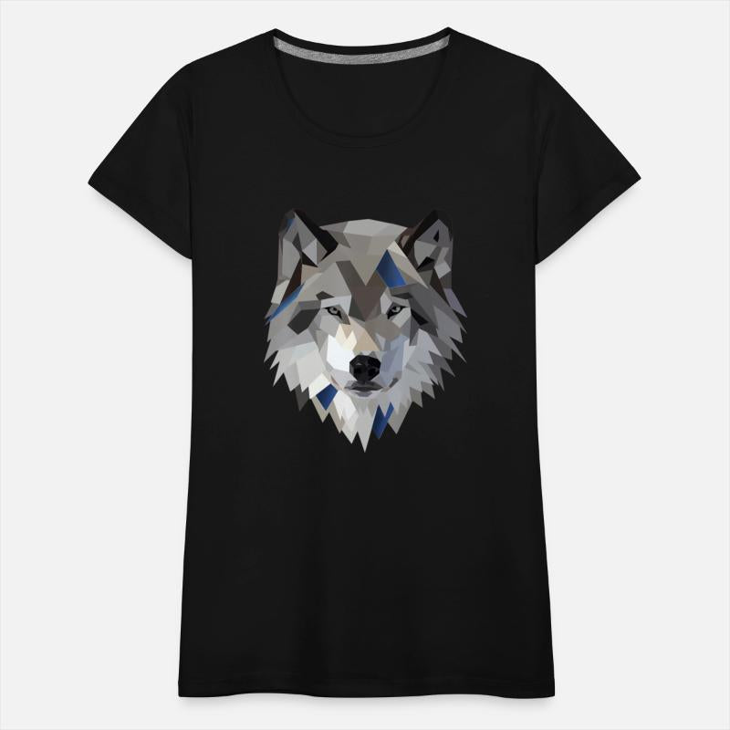 Wolf T Shirt Geometric Low Poly