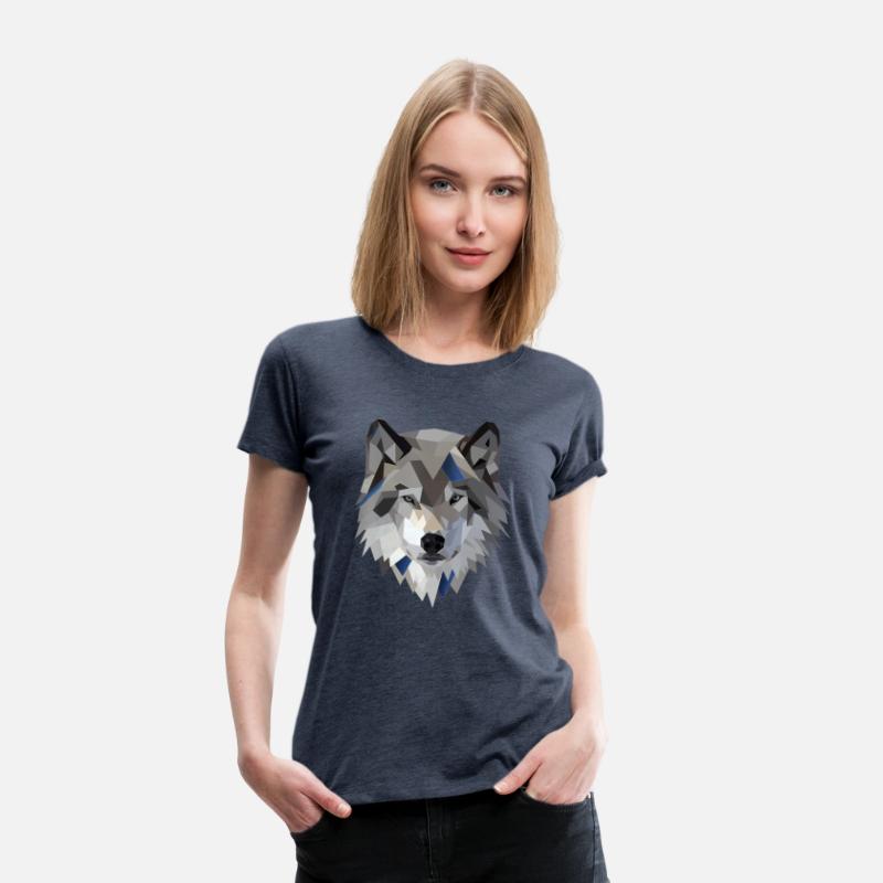 Wolf T Shirt Geometric Low Poly