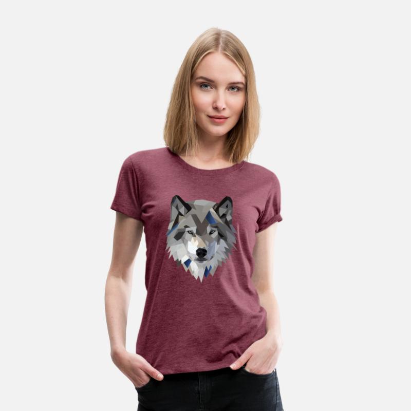 Wolf T Shirt Geometric Low Poly