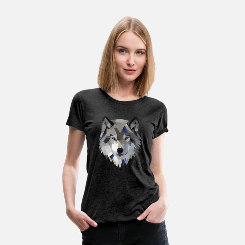 Wolf T Shirt Geometric Low Poly
