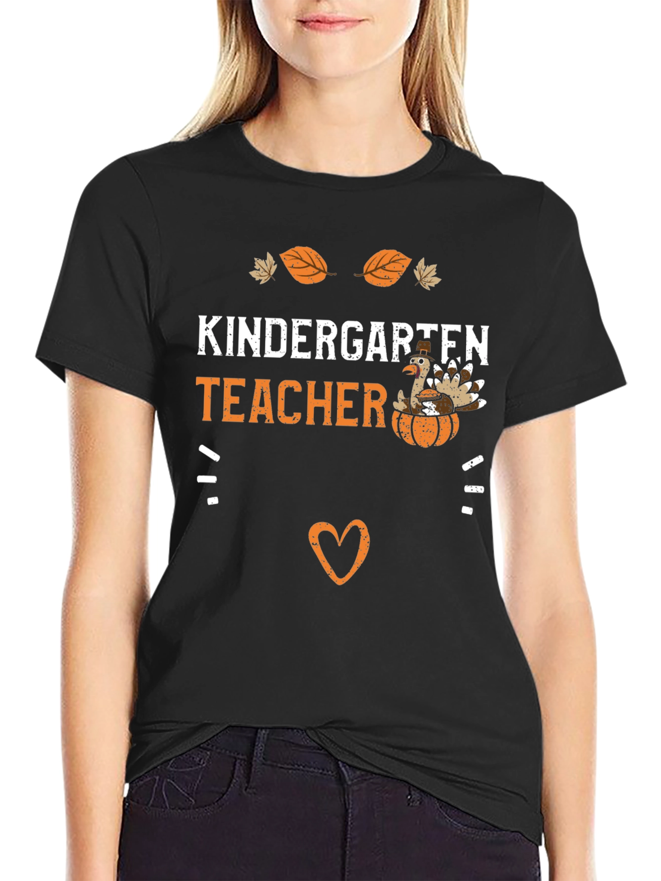 Kindergarten Teacher Thanksgiving Turkey T-Shirt