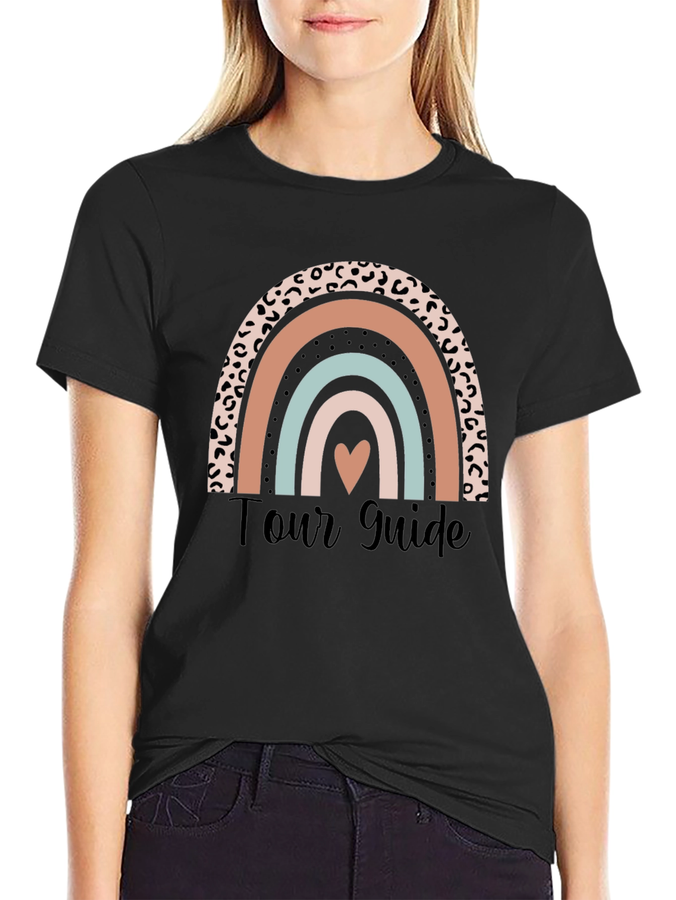 Tour Guide Rainbow Heart T-Shirt