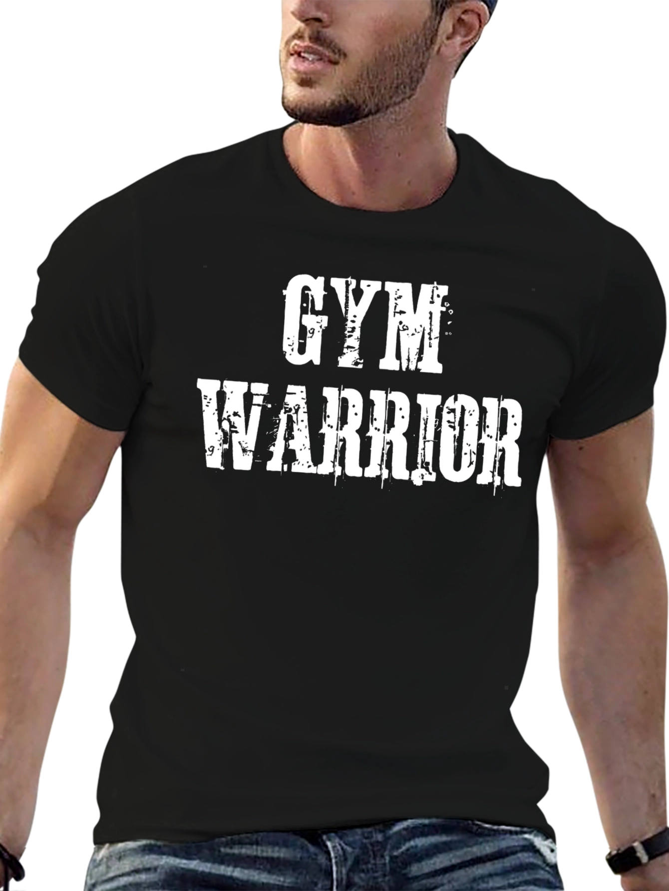 Gym Warrior Black Graphic T-Shirt