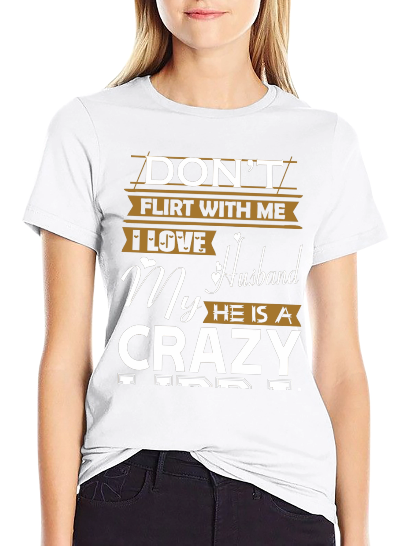 Dont Flirt With Me Funny Husband T-Shirt
