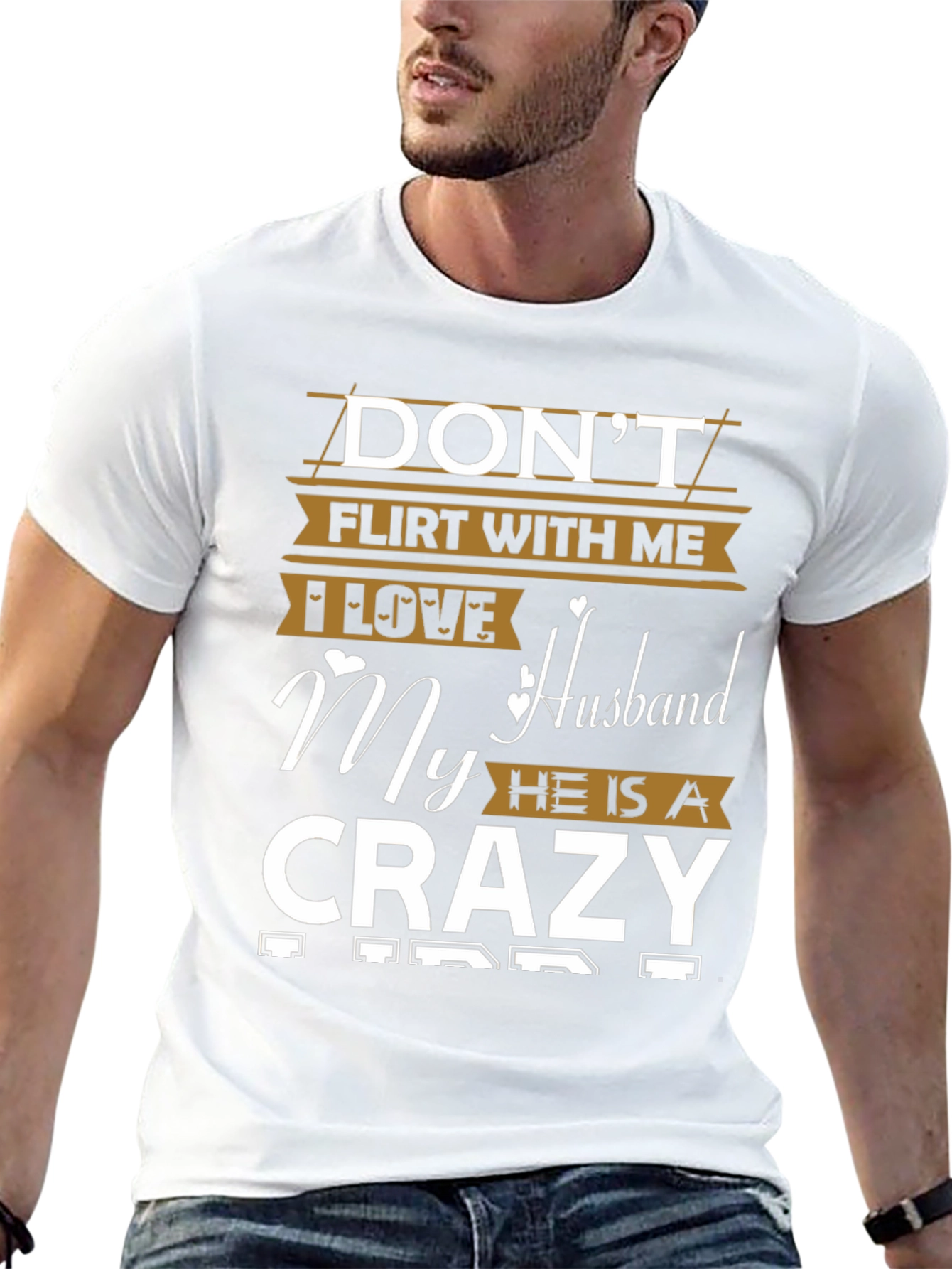 Dont Flirt With Me Funny Husband T-Shirt
