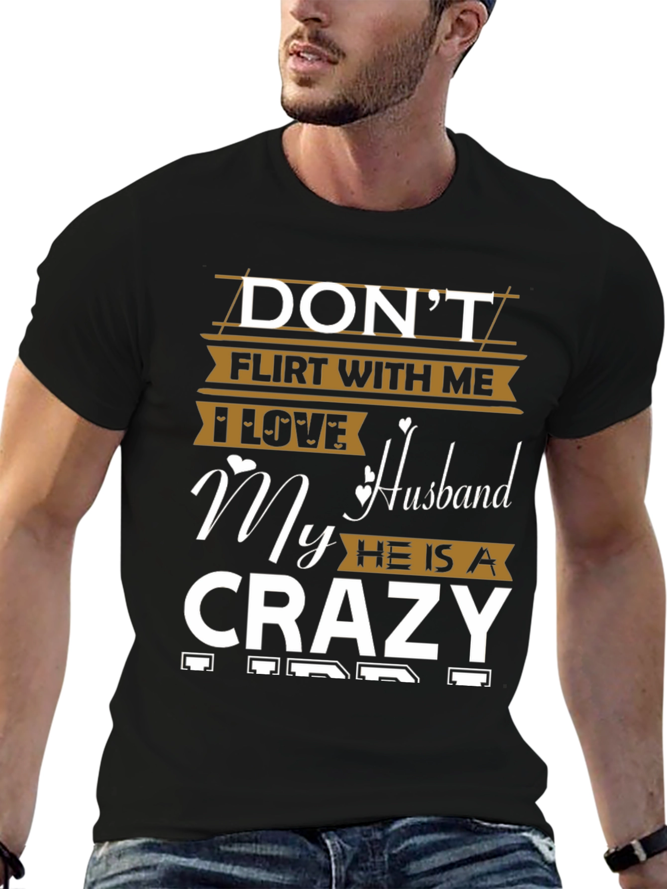 Dont Flirt With Me Funny Husband T-Shirt