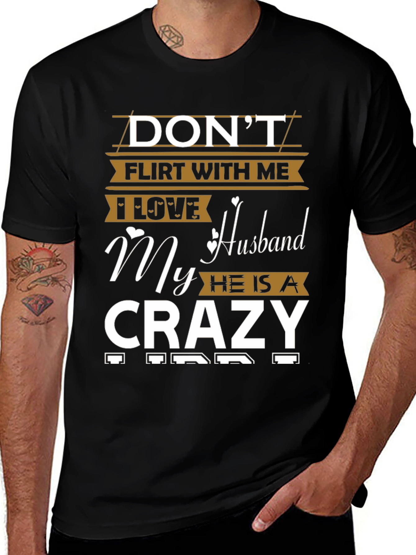 Dont Flirt With Me Funny Husband T-Shirt