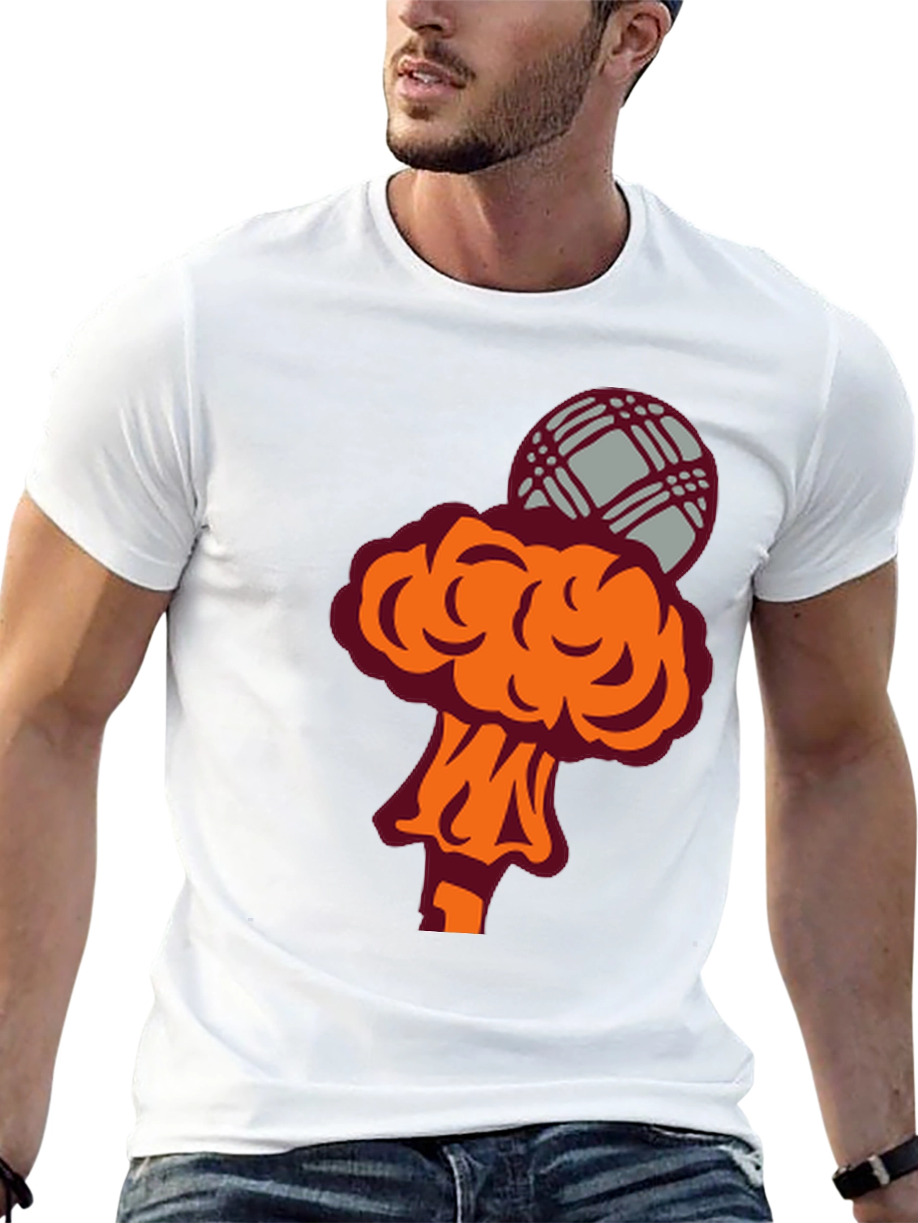 Novelty Graphic Tee - Atomic Microphone Design