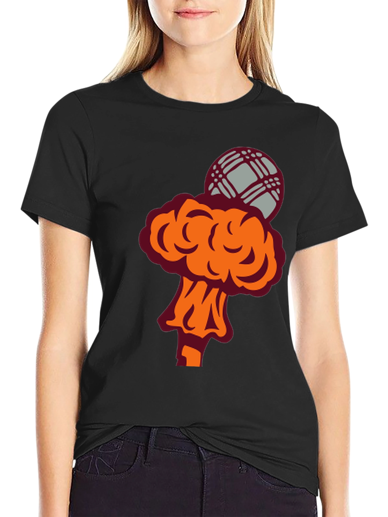 Novelty Graphic Tee - Atomic Microphone Design