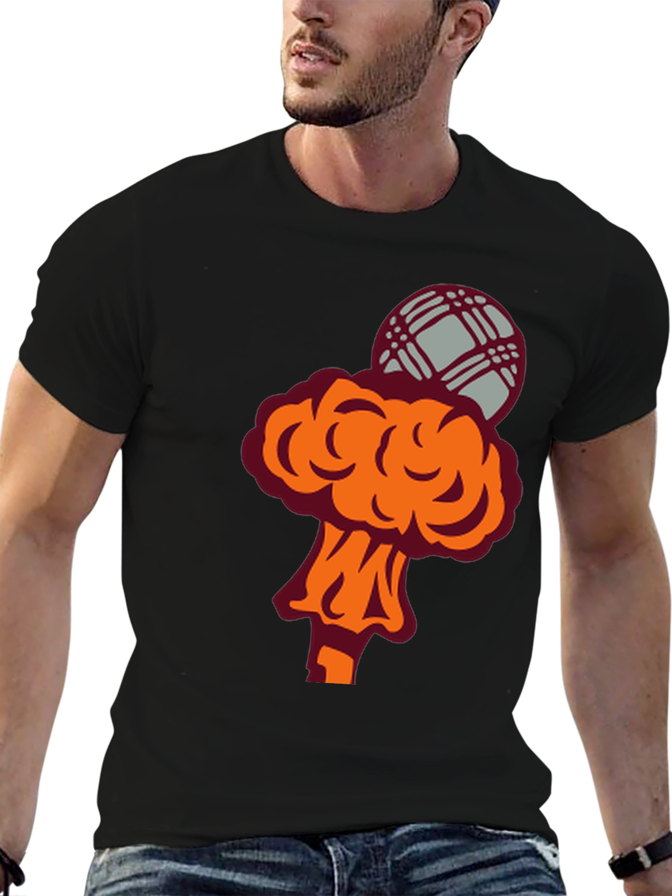 Novelty Graphic Tee - Atomic Microphone Design