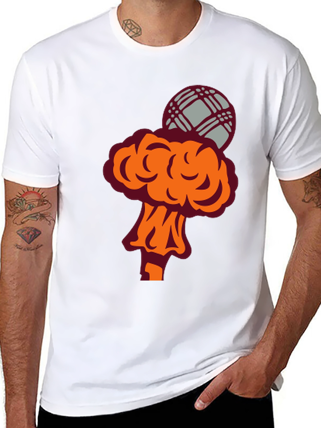Novelty Graphic Tee - Atomic Microphone Design