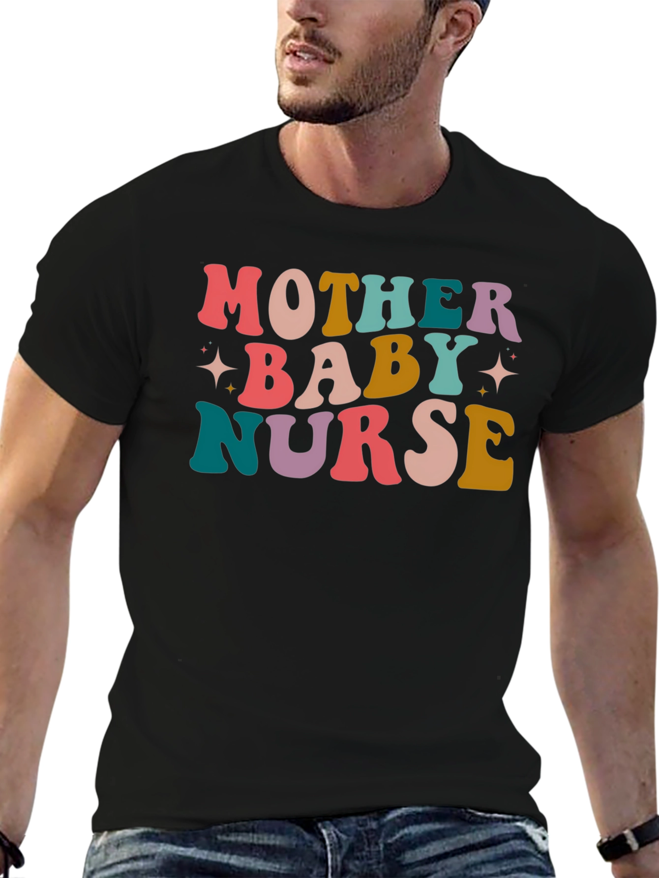 Mother Baby Nurse T-Shirt - Retro Style