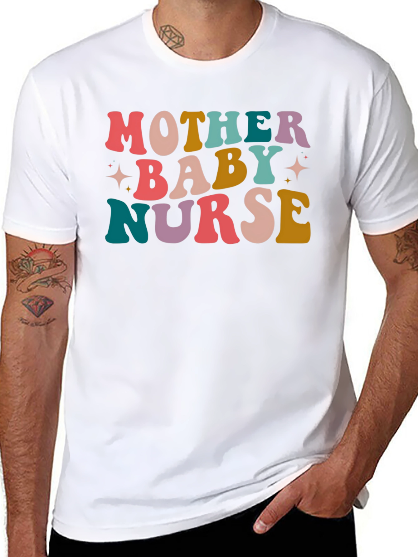 Mother Baby Nurse T-Shirt - Retro Style