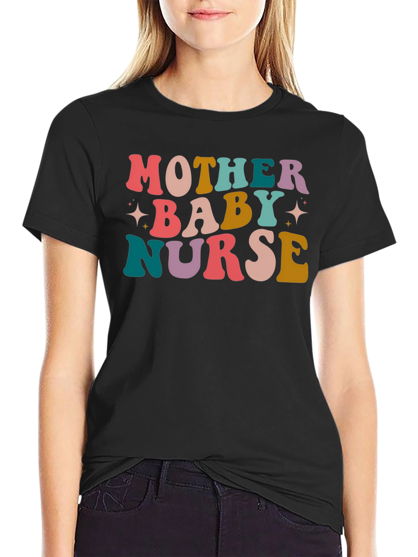 Mother Baby Nurse T-Shirt - Retro Style