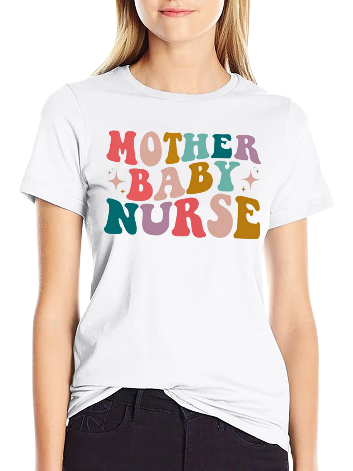 Mother Baby Nurse T-Shirt - Retro Style