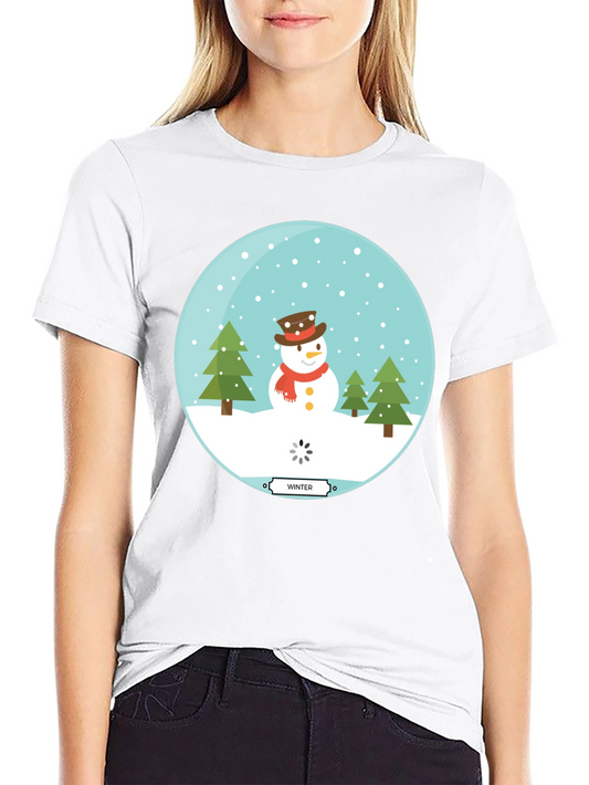 Winter Snow Globe Graphic T-Shirt