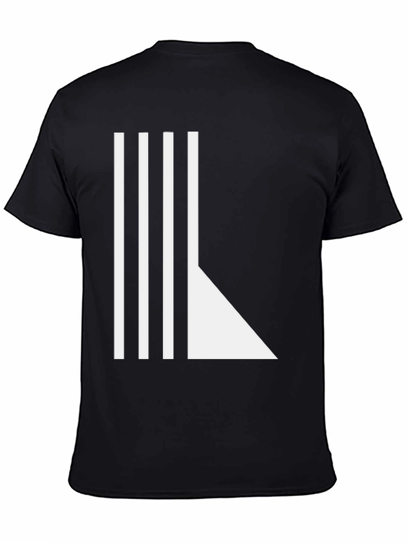 Modern Geometric Black T-Shirt