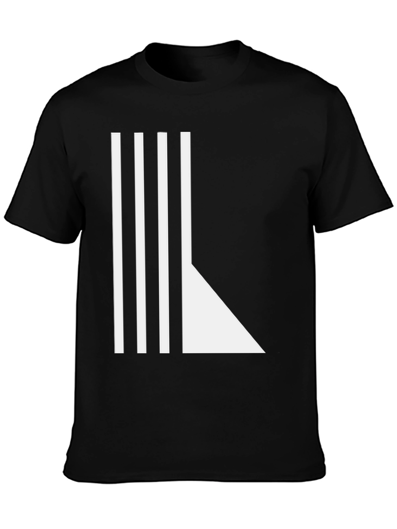 Modern Geometric Black T-Shirt