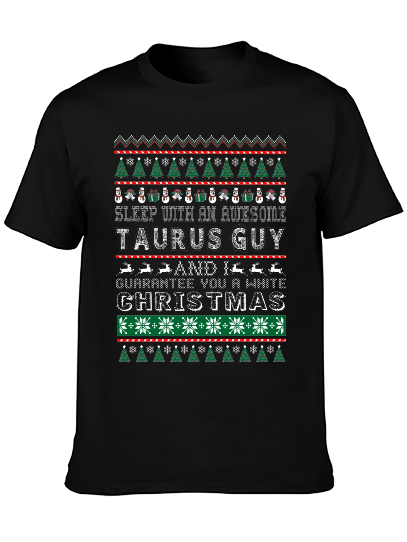 Taurus Guy Ugly Christmas Sweater Graphic Tee