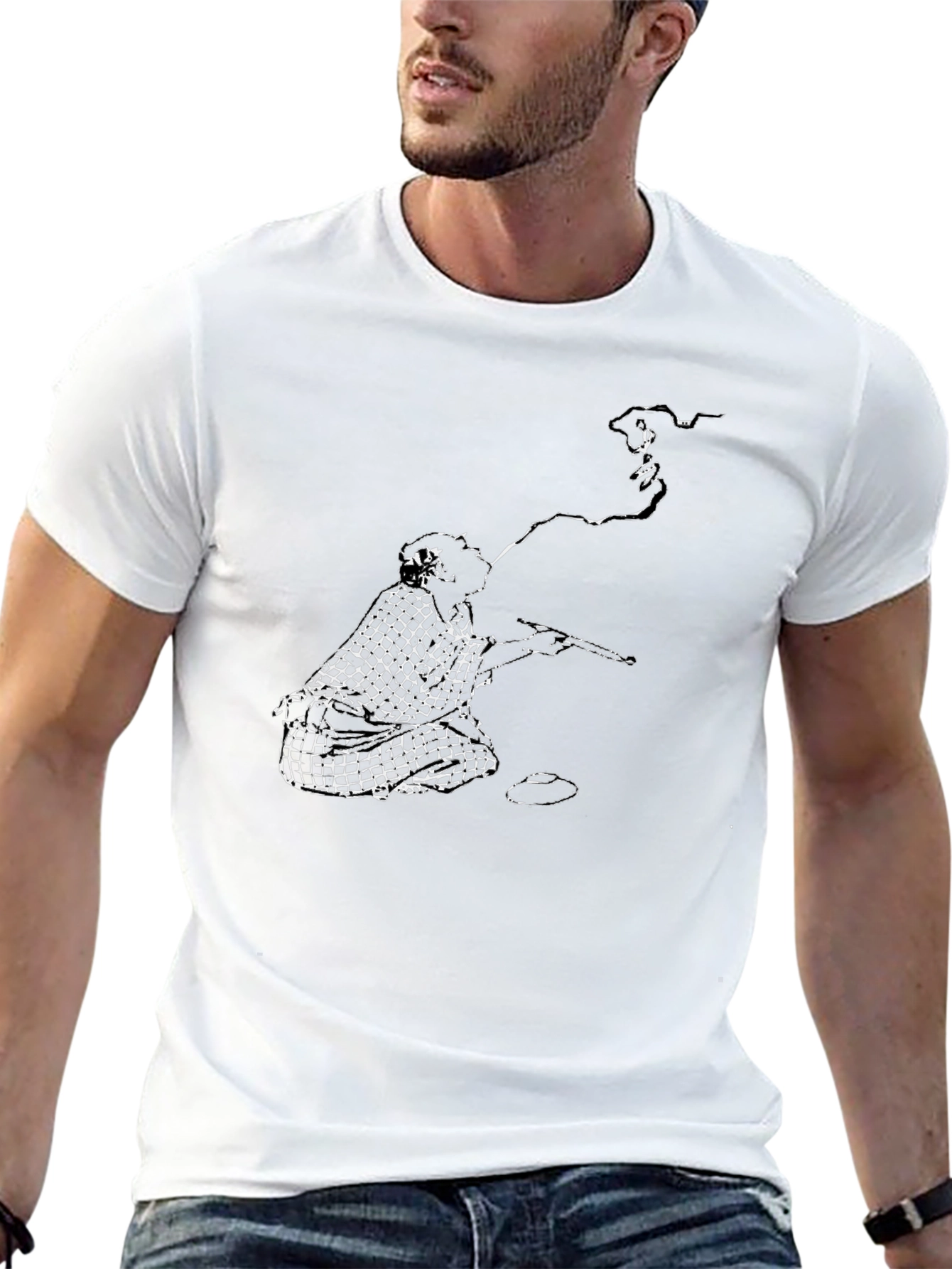 Smoking Man Graphic Tee