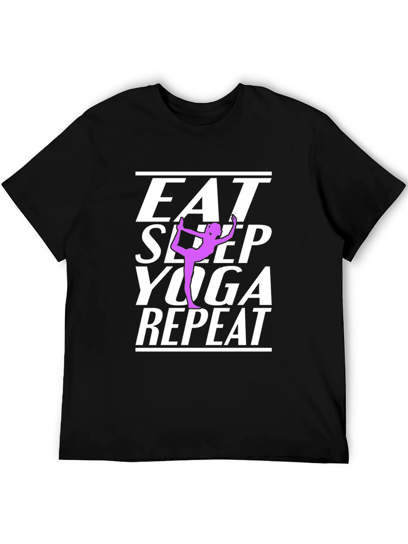 Eat Sleep Yoga Repeat Graphic T-Shirt