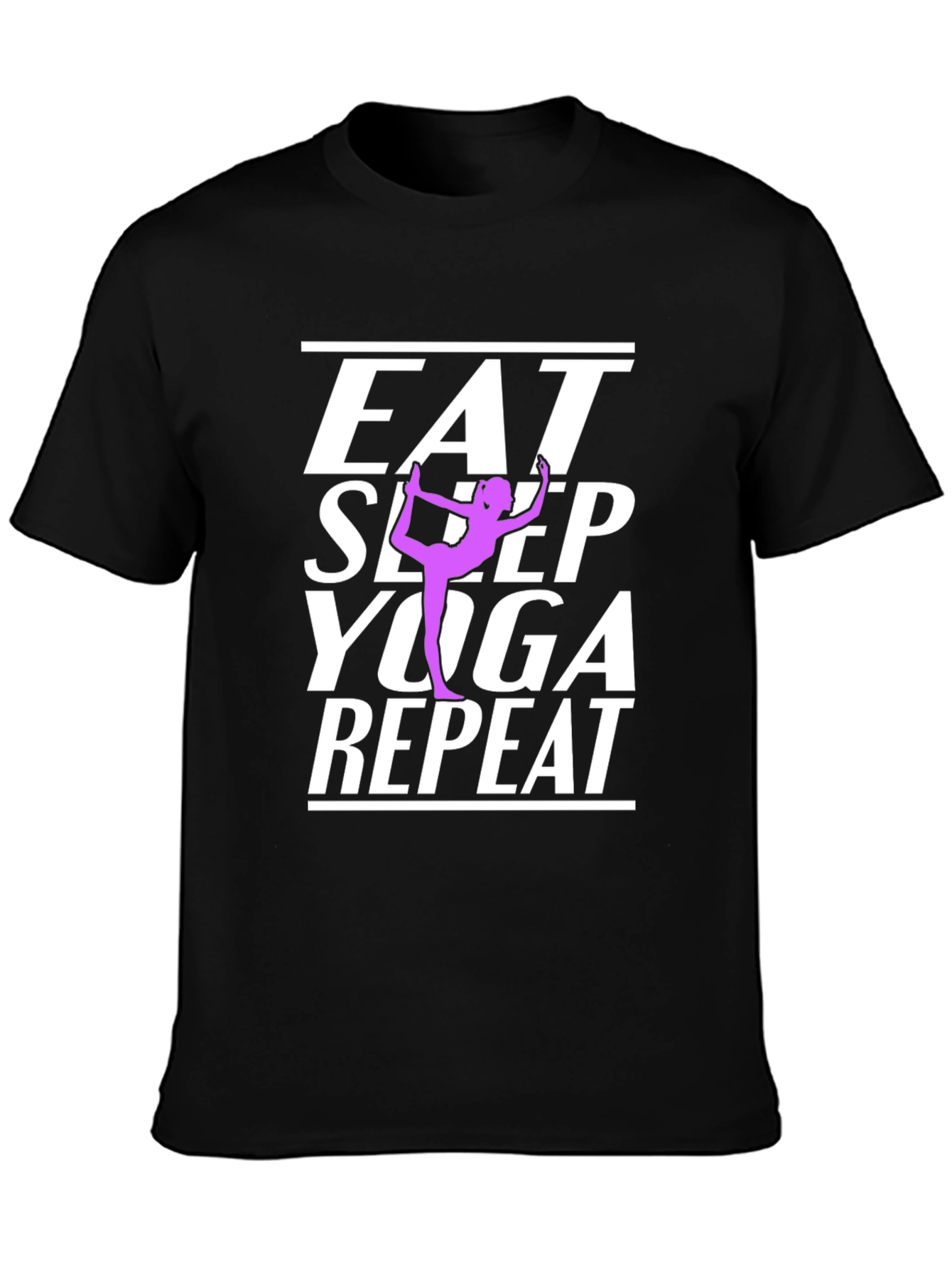 Eat Sleep Yoga Repeat Graphic T-Shirt
