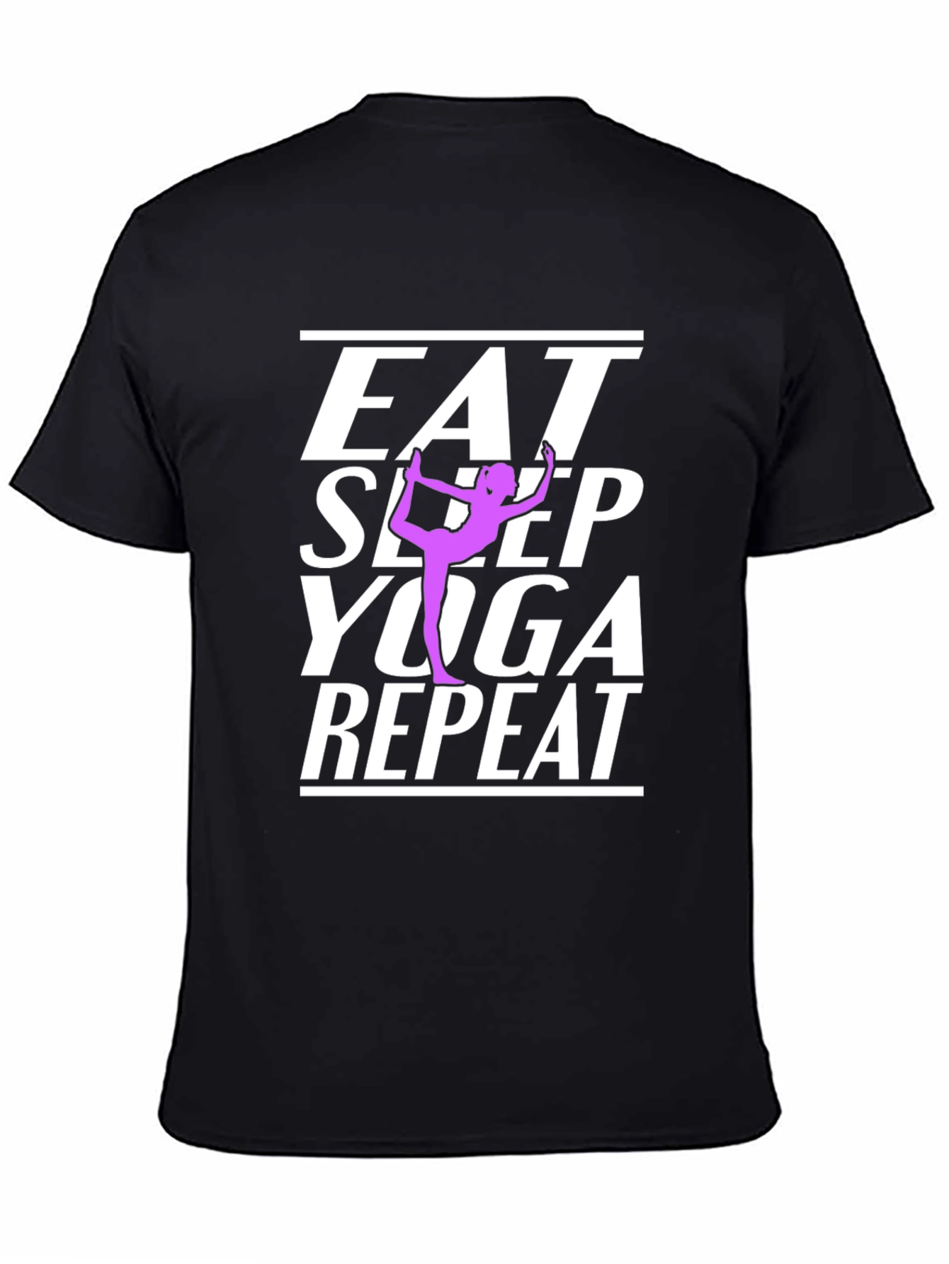 Eat Sleep Yoga Repeat Graphic T-Shirt