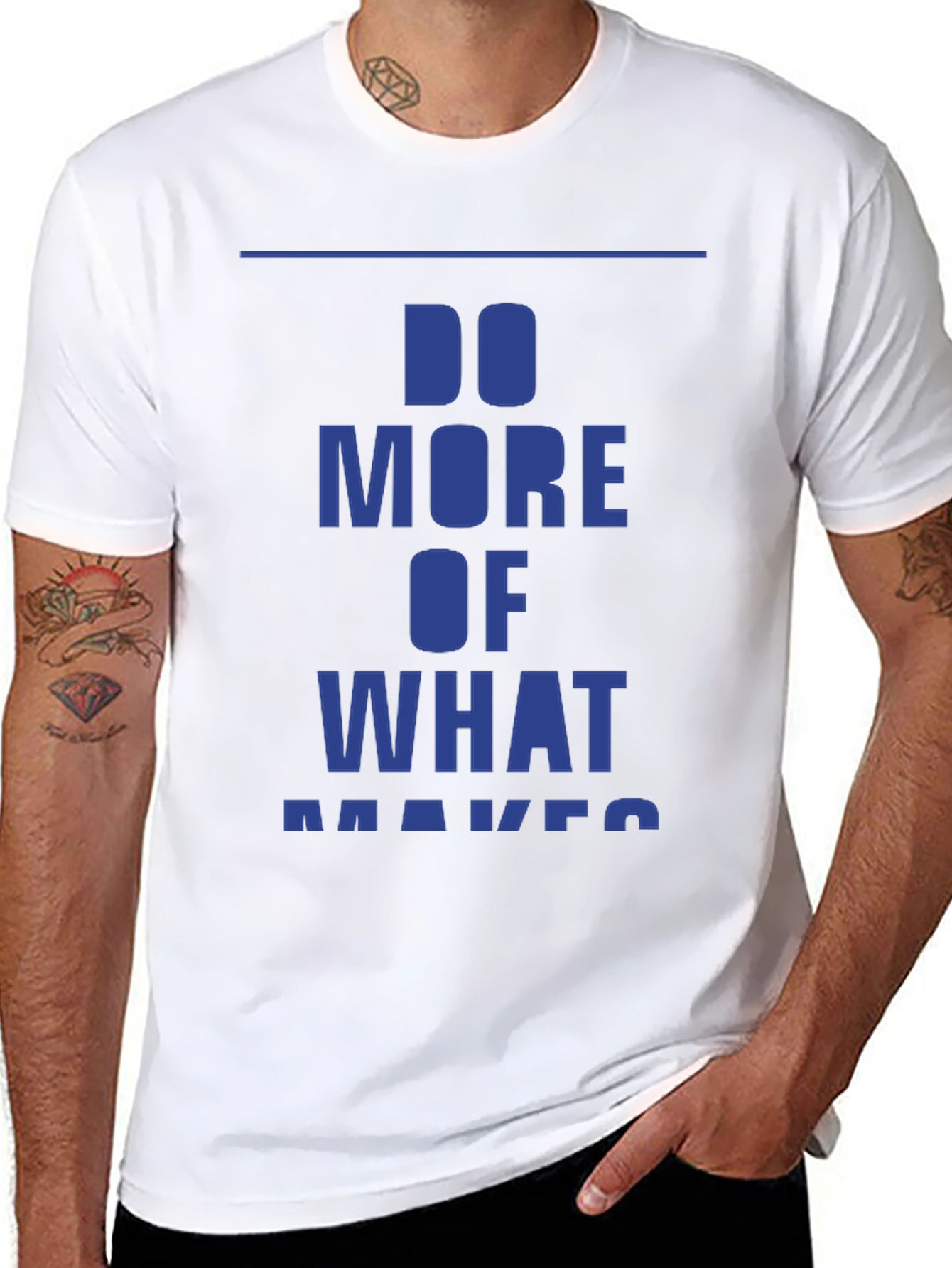 Motivational Do More Graphic Tee - Black
