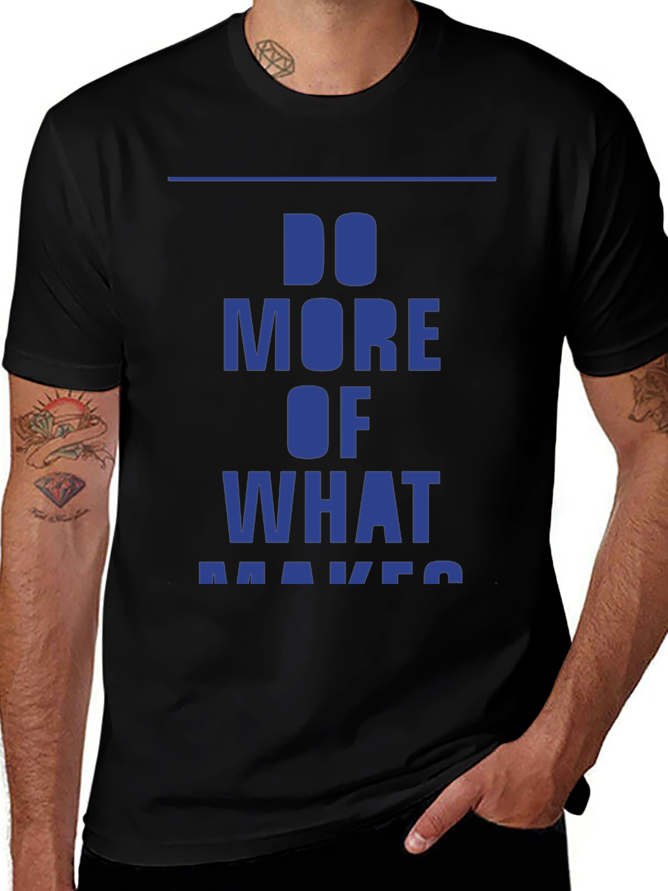 Motivational Do More Graphic Tee - Black