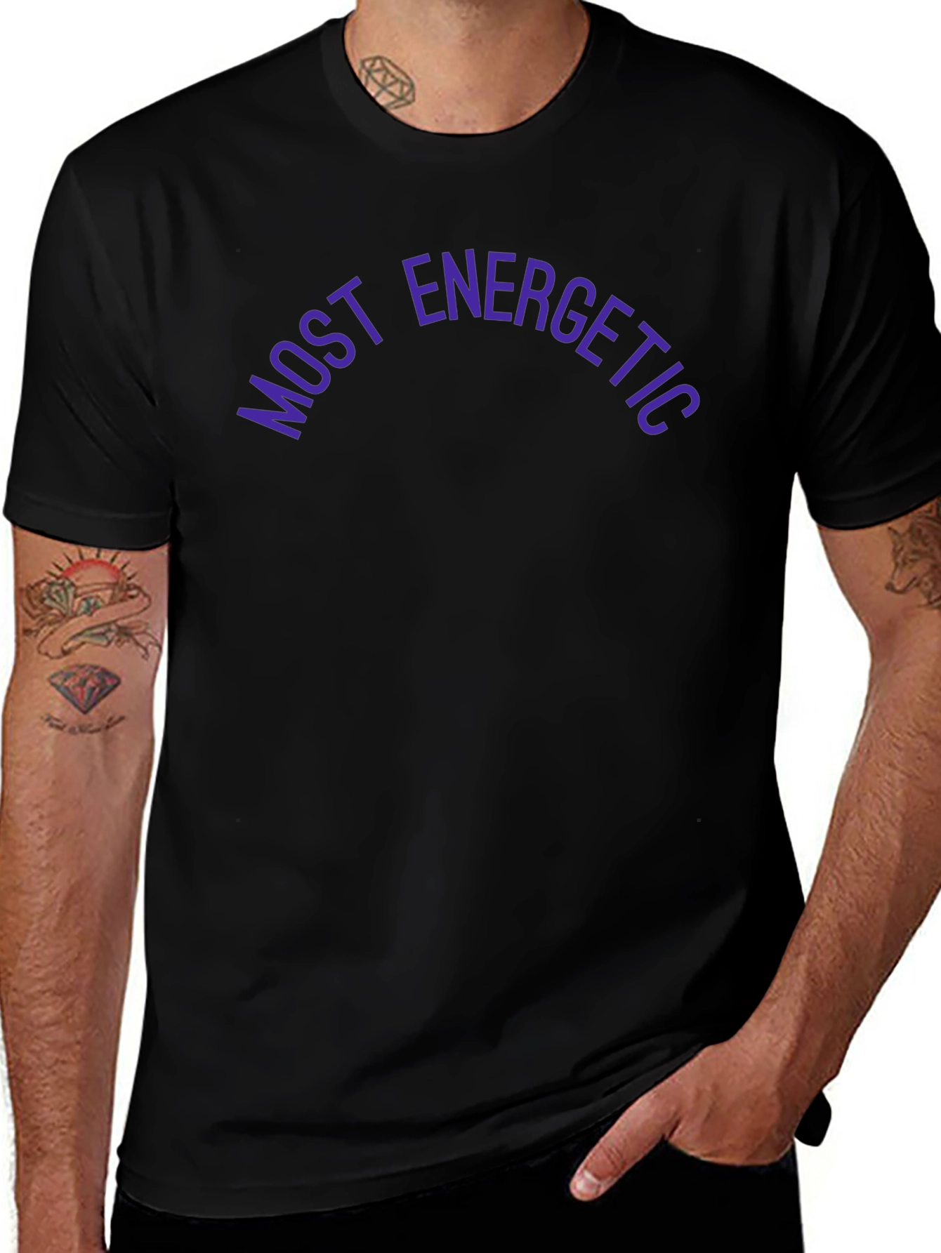 Most Energetic Black Graphic Tee