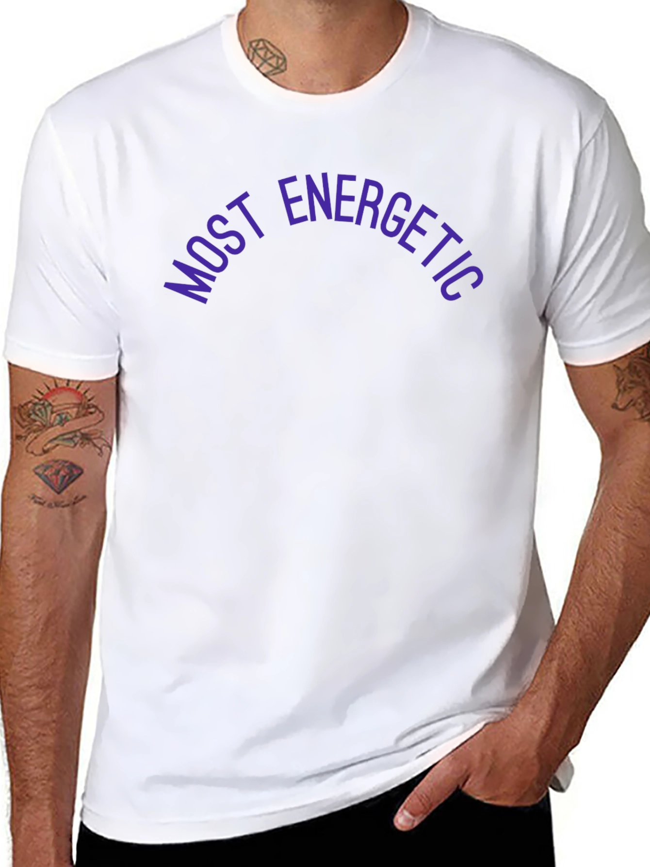 Most Energetic Black Graphic Tee