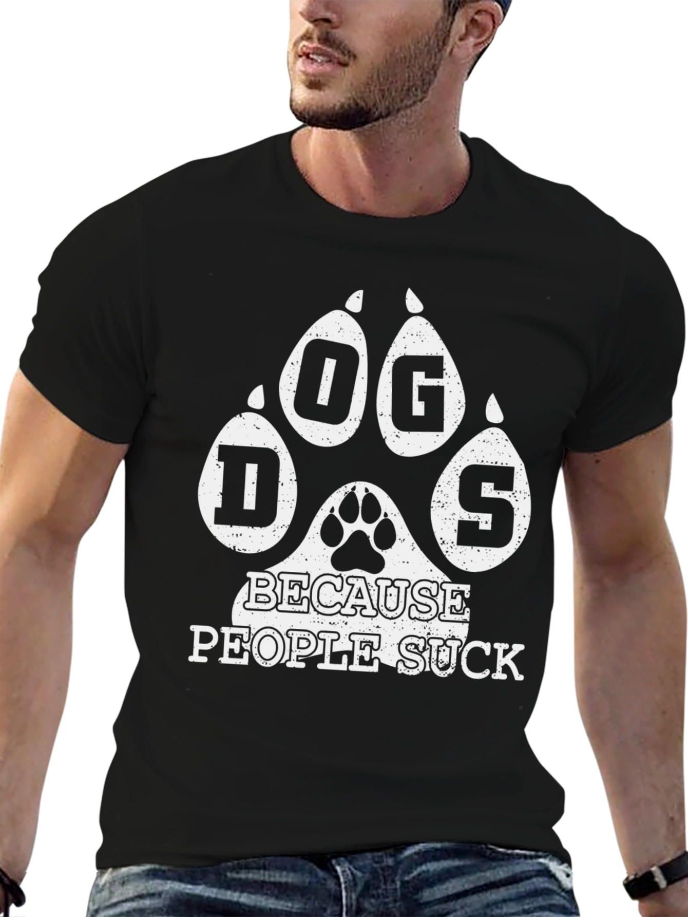 Dogs Because People Suck Graphic Tee