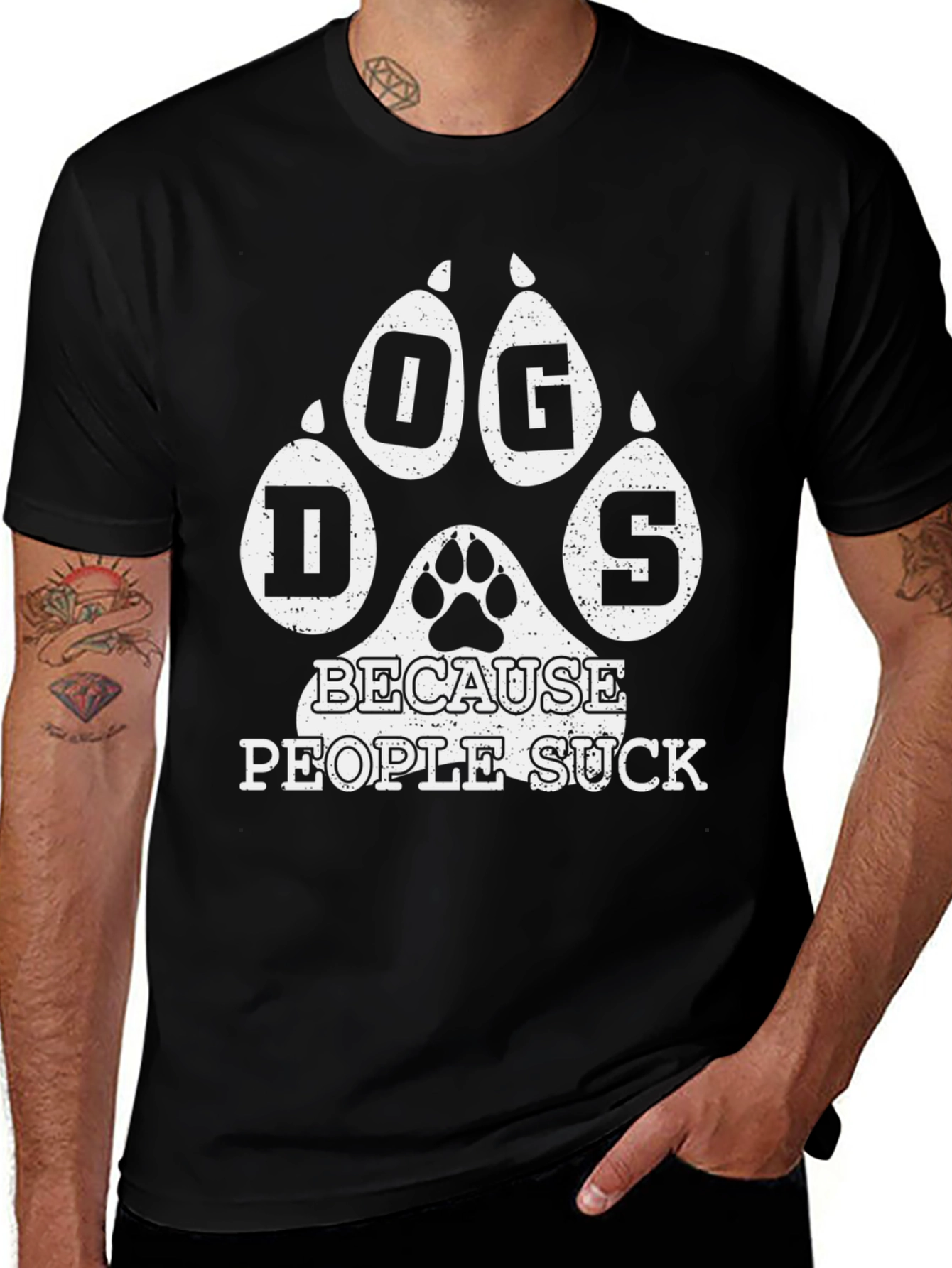 Dogs Because People Suck Graphic Tee